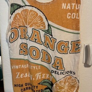 Pilcro Cream and Orange Tank Top